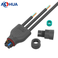 موصل كهربائي مقاوم للماء IP68 من AHUA بـ 2-3 دبابيس لتوصيل الأسلاك والكابلات، مخصص طراز YM20 1، لتوصيل الطاقة المتعددة للأجهزة المنزلية، مصنوع من النايلون والبولي فينيل كلوريد