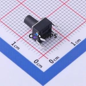 TS-1095PD-A10B3-D2 Tactile Switch Through hole-4P,6x6mm Switch Single Pole Single Throw Round Button 2.5N Through Hole - Product Image 2