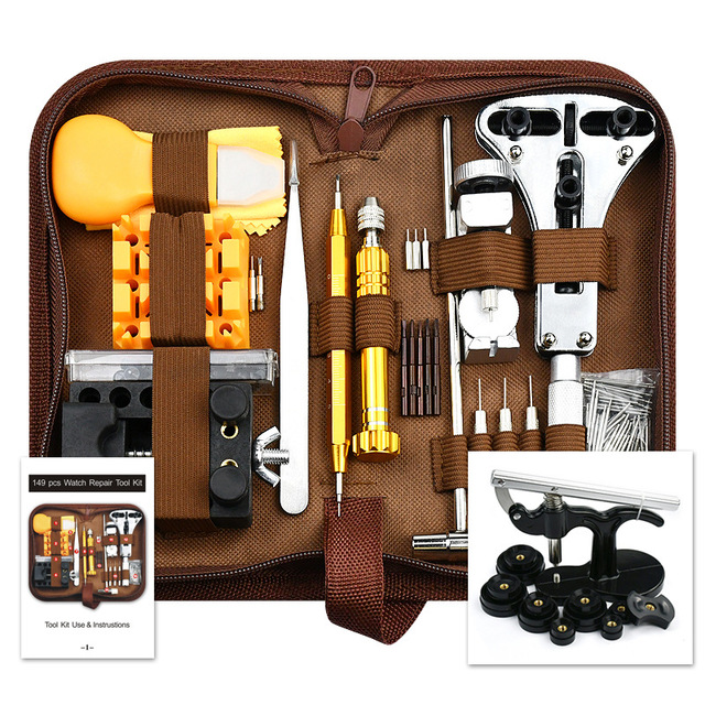LAIHE 162 Pcs Customized High Quality Watch Press Machine Watch Repair Tool Set Professional Watch Repair Tools Kit