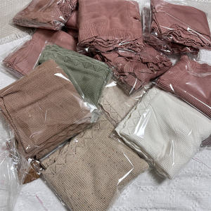 Reversible atmungsaktive gehäkelte <span class=keywords><strong>Baby</strong></span> decke Vintage Erbstück Swaddle Holding <span class=keywords><strong>Baby</strong></span> Strick decke Zeug Sicherheits decke - Product Image 6