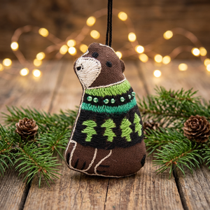 Adornos de Navidad de Primera Calidad con Forma de Oso, Bordados con Cuentas y Pedrería, para Colgar en el Árbol, Venta al por Mayor de Fábrica - Product Image 1