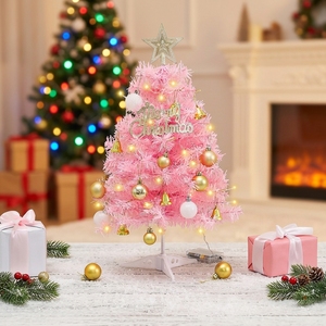 <span class=keywords><strong>Albero</strong></span> <span class=keywords><strong>di</strong></span> <span class=keywords><strong>Natale</strong></span> Mini Pre-Decorato Rosa 45/60cm con <span class=keywords><strong>Stella</strong></span>, Palline e Campanelle <span class=keywords><strong>per</strong></span> Casa e Festività - Product Image 2