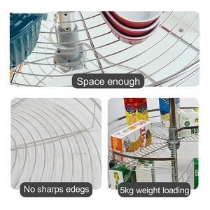 Cesta Giratoria de Acero Inoxidable FGVSLIDE <span class=keywords><strong>para</strong></span> Cajones de Cocina, Ahorro de Espacio, <span class=keywords><strong>para</strong></span> Gabinetes de 500/700/800 mm, Rotación de 270 Grados - Product Image 3