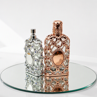 Flacon de parfum en verre luxueux vide personnalisé, orné de bijoux, 50 ml, 70 ml, flacon pulvérisateur pour cadeau de Noël