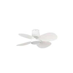 Ventilador de Techo Moderno Blanco con Luz LED, Control Remoto, Regulable, 3CCT, Reversible, Aspas de ABS BLDC para Dormitorio y Sala de Estar - Product Image 1