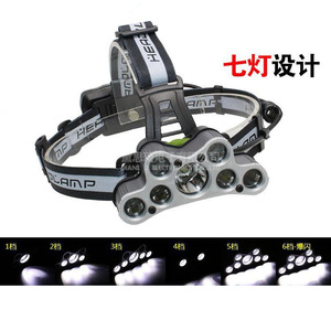 Lampe frontale DaskFire 7LED rechargeable, étanche, en alliage d'aluminium T6, éclairage extérieur - Product Image 5