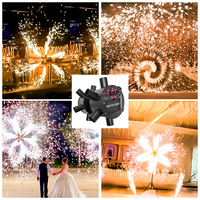SHTX haute qualité Double roue fontaine feux d'artifice système de tir équipement de mariage télécommande rotation froide étincelle Machine