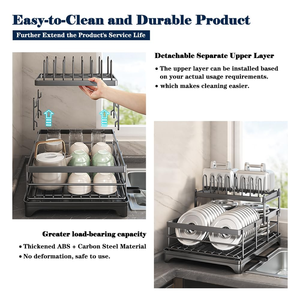 Multi-Layer Small Storage <b>Dish</b> <b>Rack</b> Simple Kitchen Supplies Bowl Tray <b>Rack</b> Household Drain for Organizing Kitchen Items - Product Image 2