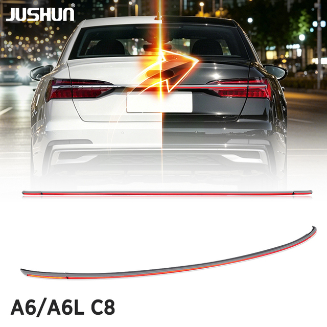 JUSHUN Same Day Delivery LED Taillights for Audi A6/A6L C7 12V New Condition 2019-2024 Red Lens Tail Light Accessories