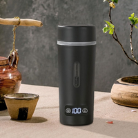 Kingze 350ml chaudière à eau 3 en 1 bouilloire électrique portable voiture gobelet tasse pour voyage Camping chauffage rapide arrêt automatique