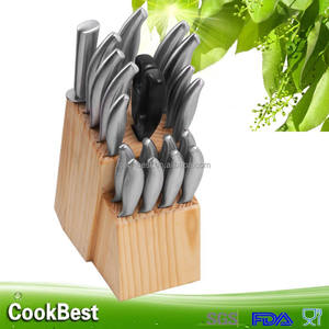 Juego de cuchillos HSK Bloc mango de madera 6 piezas 20 piezas Juego de cuchillos de acero inoxidable juego de cuchillos de cocina con bloque de madera - Product Image 6