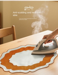 Embroidered Placemat Flower Shaped Napkin <b>Coffee</b> Machine Dust <b>Cover</b> Cloth Korean Fabric Dining <b>Table</b> Mat - Product Image 2
