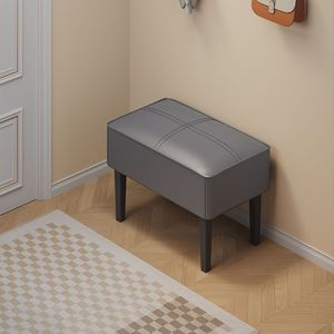 Luxury Leather Shoe Changing Stool With Storage Entryway Bench For Home Use - Product Image 4