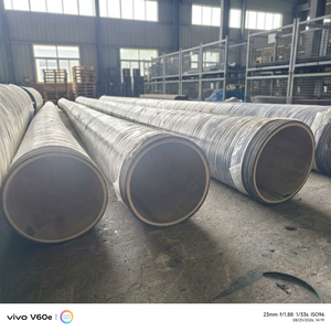 Rubber Lined Vulcanized Slurry <b>Hose</b> Flange Nipple One End Open Iron Ore Application White Color Spiral Wire Reinforced 20-30mm - Product Image 2