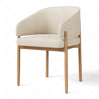 Ensemble de table à manger en marbre de luxe FERLY avec chaises rembourrées, meubles de salle à manger en bois massif, ensemble de salle à manger pour la cuisine