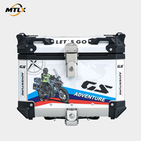 Top case moto 45L en aluminium aéronautique, étanche, antivol, à fixation rapide, pour scooter, cruiser, moto sportive, ADV