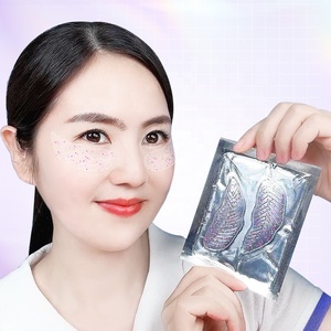 Patchs Hydrogel Anti-Âge au Collagène et aux Feuilles de Glitter Violettes, Hydratants, Anti-<span class=keywords><strong>Cernes</strong></span> et Anti-Poches, à Base d'Algues et d'Herbes, Marque Privée - Product Image 1
