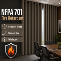 Stores verticaux occultants ignifuges NFPA 701, sur mesure, à œillets, vente en gros, pour hôtels, bureaux et projets commerciaux aux États-Unis