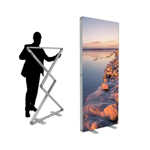 Lingtong 10s Assembly Seg Collapsible Advertising Light Boxes Trade Show Booth Display Fabric Light Box