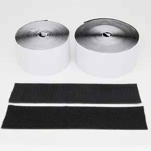 Hot Selling 20mm*1m Self Adhesive Hook And Loop Tape Reusable Adhesive Hook Heavy Duty Tape Sticky Back Fastener Tape