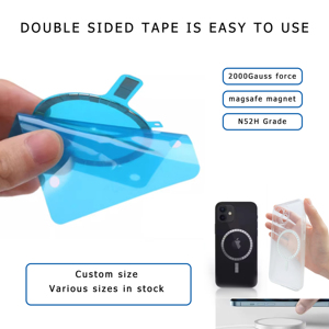 Anneau <span class=keywords><strong>aimant</strong></span>é permanent N52 ultra-fin 0,5 mm personnalisé pour coque de téléphone à chargement sans fil MagSafe, usage industriel, accessoires mobiles - Product Image 2