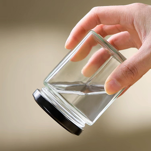 High Clarity Hexagonal Glass Jar with Metal Lid Airtight Closure for <strong>Artisanal</strong> <strong>Jam</strong> and Preserves - Product Image 3