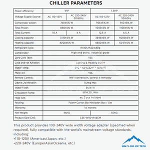 Refrigeratore per Bagno di Ghiaccio 1HP per Palestra, Tecnologia Zero Cryo fino a 0°C ° Macchina di Recupero Commerciale con Disinfezione all'Ozono - Product Image 4
