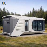 Modèle de maison capsule préfabriquée portable CGCH H5, maison miniature mobile de luxe moderne pour l'extérieur