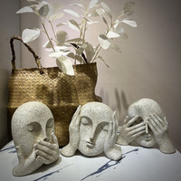 Vente en Gros de Figurines Abstraites Visage Nordique Sculptures Contemporaines Art Home Decor Objets Décoratifs pour Salon Bureau Décoration