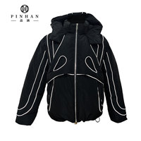 2025 conception d'usine sur vêtements de nuit Tube lumineux coupe-vent imperméable Polyester tissu Style duvet de canard blanc vestes bouffantes pour hommes