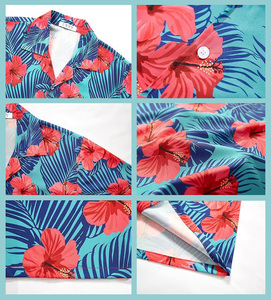 도매 전체 디자인 인쇄 하와이안 셔츠 남자 반소매 버튼 다운 셔츠 남자의 리조트 티셔츠 사용자 정의 남성 하와이안 셔츠 - Product Image 4