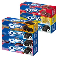 Biscuits sandwich coréens importés en gros, 84g, halal, multi-saveurs, biscuits exotiques pour le bureau