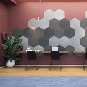 Eco-friendly Sound Absorbing 100% PET Polyester Fiber Acoustic Panel Decorative Acoustic Wall Panel For Office