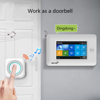 Sistema de Alarma Inteligente para el Hogar con WIFI y GSM, Material ABS, Pantalla Táctil de 4.3 Pulgadas, Control Remoto por Aplicación Tuya, RFID para Activar/Desactivar