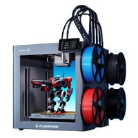 Printer 3D Flashforge Creator 5 Kecepatan Tinggi Empat Toolhead 500% Lebih Cepat Tanpa Limbah Zero Purge Auto Leveling Multi-warna FDM