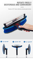 Kit de brosse à neige d'hiver multifonctionnel extensible 5-1 Pelle à neige Outil de déneigement pour voiture à glace