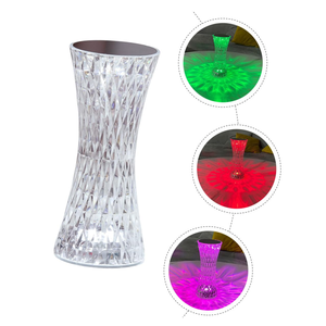Lámpara Táctil RGB de 16 Colores Cambiantes, Lámpara de Mesa de Cristal con Rosa LED, Lámparas de Escritorio de Cristal con Rosa LED Románticas USB para Dormitorio y Sala de Estar - Product Image 2
