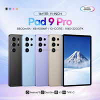 Tablet Educativa Pad9 Pro con Función de Pantalla Dividida, Desbloqueo Facial, 11 Pulgadas, 16GB+1TB, 5G, Tipo-C, Deca Core