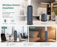 Nouveau diffuseur de parfum électrique portable français avec télécommande WiFi, pour hôtel et usage domestique, batterie au lithium rechargeable grande capacité