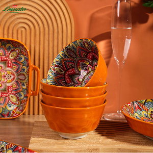 Bohemian Món Ăn Bộ Đồ Ăn Đặt Hộ Gia Đình Khay Nướng Các Loại Món Ăn Gốm Bộ Đồ Ăn Trang Trí Bên Sứ Bữa Ăn Tối - Product Image 5