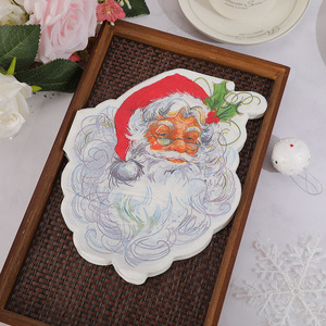 Servilletas con forma única de temática navideña, pañuelos navideños de hotel con diseño de Papá Noel, sin alcohol, de doble capa, gruesos, para el hogar - Product Image 3