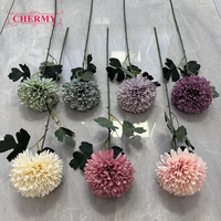 DC114 Grosir Bunga Dandelion Buatan Berkualitas Tinggi Warna Putih Gading Satu Tangkai Besar Perlengkapan Dekorasi Pernikahan