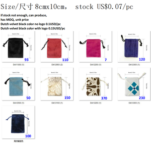 Soldes Exceptionnelles : Sacs en Toile de Velours Hollandais avec Cordon de Serrage, Pochettes pour Bijoux et Emballage Cadeau – En Stock - Product Image 4