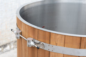 自立型バスルームオーダーメイド木製アイスバスバケット大人用プール用 - Product Image 3