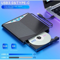Drive Optik Eksternal 7-in-1 Terbaru Dengan HUB dan Pemutar Flash Disk USB, Pembaca Kartu SD/TF, Pembakar DVD CD untuk Laptop