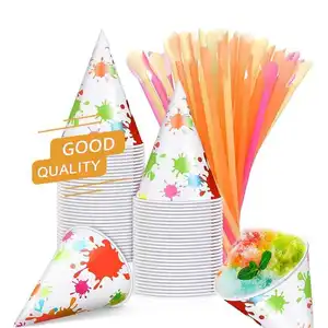 Wholesale Ice Cream Paper Cup Eco-friendly Customize Size Single Wall Paper Cups Biodegradable Paper Cup