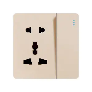 OEM Modern Safe 1 Gang 5 Pin Electric Outlet Socket UK Wall Switches And Socket