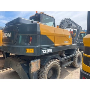Excavatrice sur roues Hyundai Robex 120W, 12 tonnes, pelle hydraulique, capacité de la benne de 0,45 m³, avec pompe Kubota et valve Vickers - Product Image 3