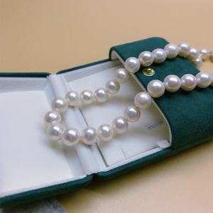 Elegante Collar de Perlas de Agua Dulce Naturales de 9-10 mm, Gran Brillo, Redondas, con Micro Imperfecciones, Sin Núcleo, Regalo para Mamá - Product Image 3