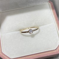 Bague en or massif 14k 18k avec diamant de laboratoire certifié IGI, taille radiant, sertissage clos personnalisé, minimaliste, 1CT 0.5CT, pour femme et homme